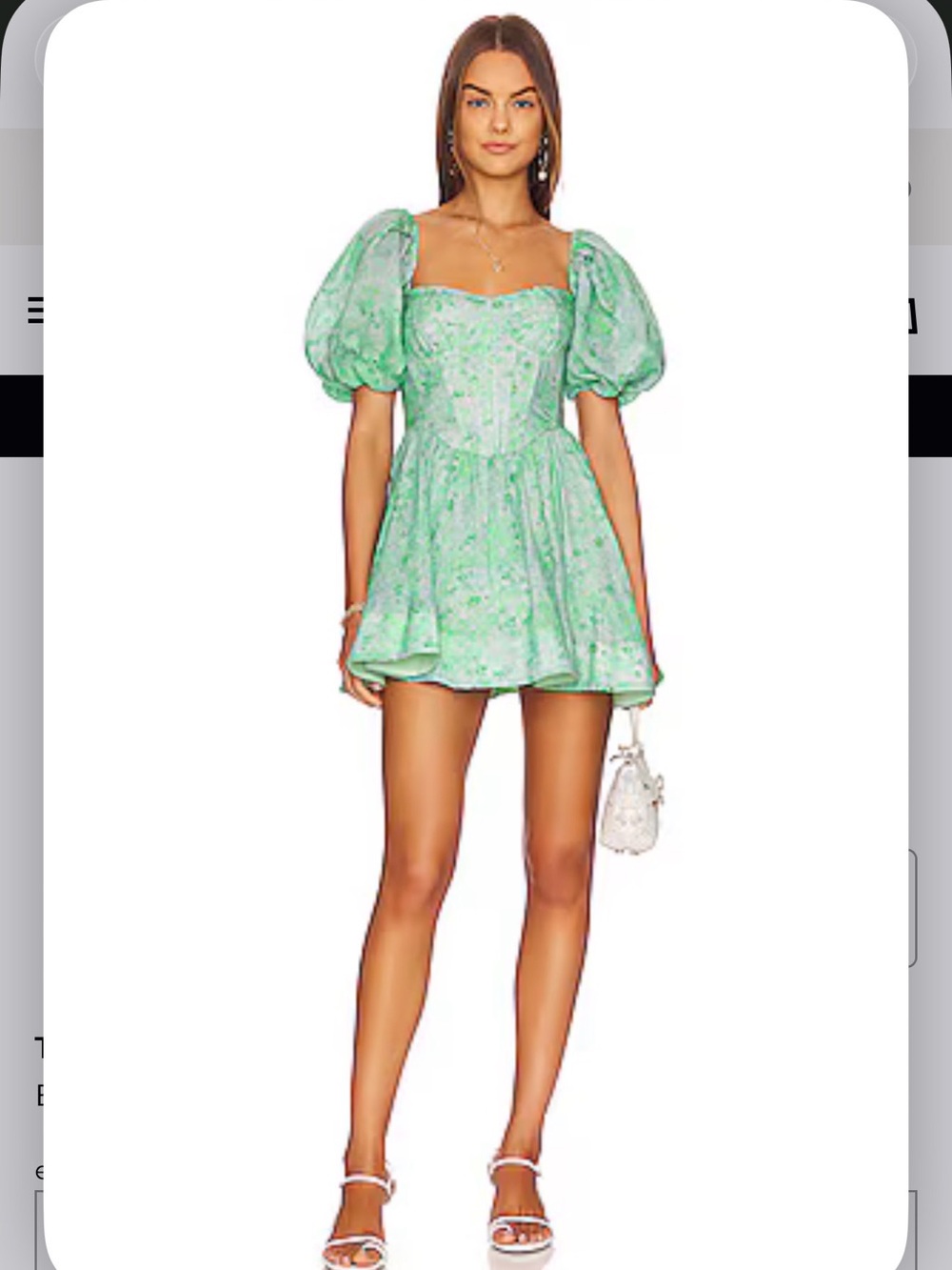 Kiah Corset Mini Dress in Green Floral
BARDOT